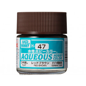 H-047 rouge brun mat Mr Hobby Gunze Aqueous - pot acrylique 10 ml