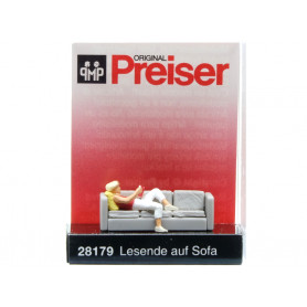 Femme lisant sur le sofa - HO 1/87 - PREISER 28179