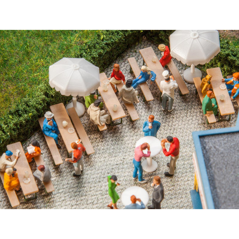 5x ensembles de tables et bancs - HO 1/87 - FALLER 180963