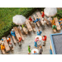 5x ensembles de tables et bancs - HO 1/87 - FALLER 180963
