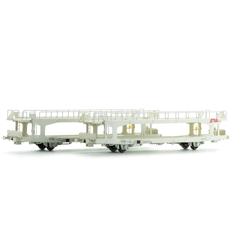 2x wagons porte autos TA 260 Less STVA longs SNCF Ep IV-V - HO - LS Models 30702