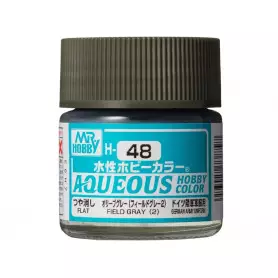 H-048 field gray (2) mat Mr Hobby Gunze Aqueous - pot acrylique 10 ml