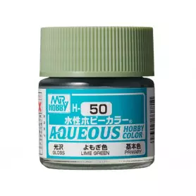 H-050 vert lime brillant Mr Hobby Gunze Aqueous - pot acrylique 10 ml