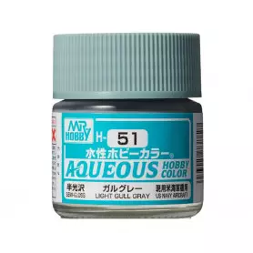 H-051 gris mouette satiné Mr Hobby Gunze Aqueous - pot acrylique 10 ml
