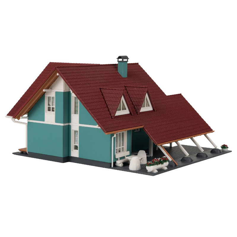 Maquette De Maison Avec Terrasse Faller Ho - Kit Modélisme Occasion - Échelle HO