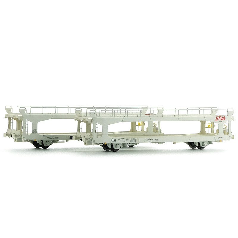 2x wagons porte autos TA 260 Less STVA courts SNCF Ep V - HO - LS Models 30704