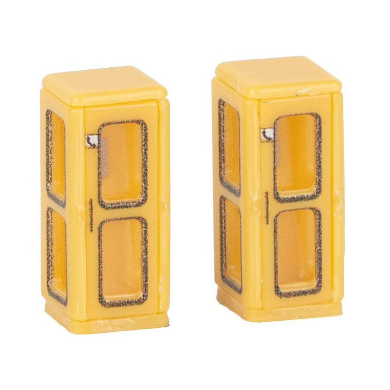 3 Poteaux Téléphoniques Routiers Peints échelle N - NLOOK, Hauteur 38mm