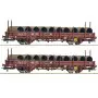 2x wagons à ranchers pivotants, SNCF ép IV - HO 1/87 - ROCO 6600119