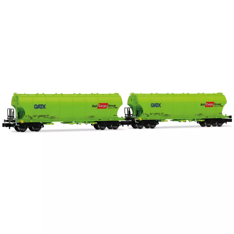 Set de 2 wagons-silos à 4 essieux « Rail Cargo Group » ép. VI - SNCF - N 1/160 - ARNOLD HN6707
