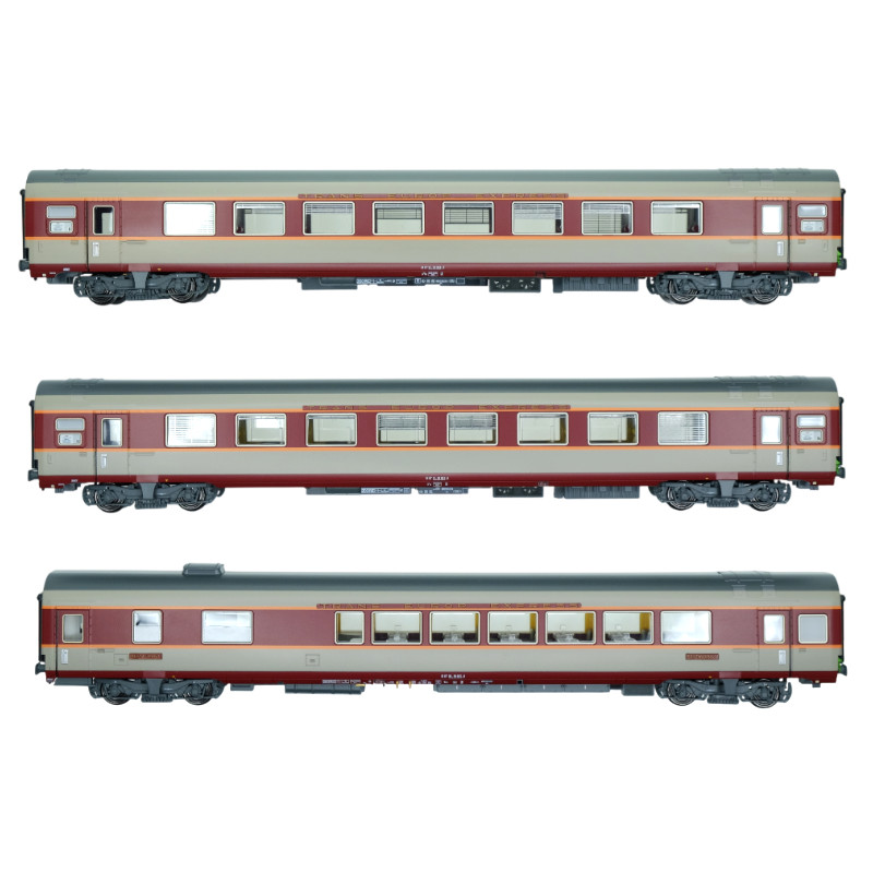 Set 3x voitures Grand Confort Etendard ép. IV - DC - LS Models 40085DC
