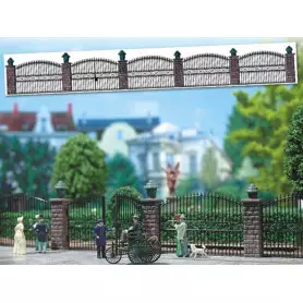 Clôture style fer forgé 65 cm - HO 1/87 - BUSCH 6016