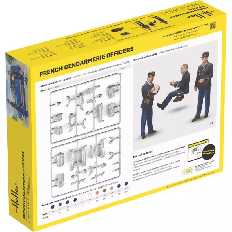 Maquette Officiers de gendarmerie - échelle 1/24 - HELLER 82751