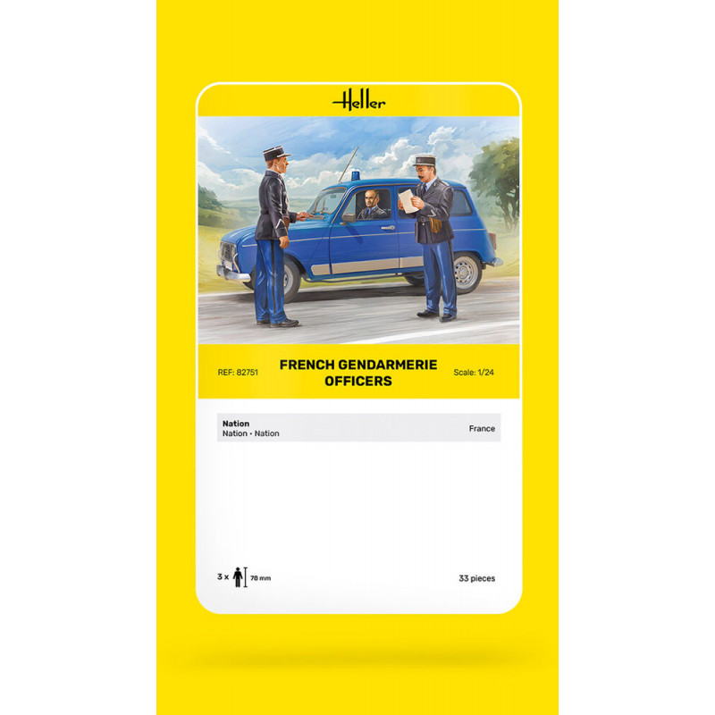 Maquette Officiers de gendarmerie - échelle 1/24 - HELLER 82751