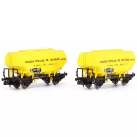 Set de 2 Céréaliers “Grands Moulins de Coutras”, SNCF Ep. III - N 1/160 - REE NW-316
