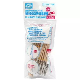 36x pinces support pour peinture - Mr Hobby GT-132