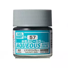 H-057 Aircraft Gray brillant Mr Hobby Gunze Aqueous - pot acrylique 10 ml