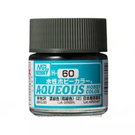 H-060 Vert IJA satiné Mr Hobby Gunze Aqueous - pot acrylique 10 ml