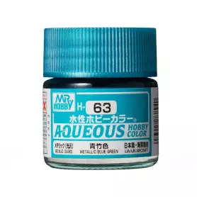 H-063 Bleu métallique brillant Mr Hobby Gunze Aqueous - pot acrylique 10 ml