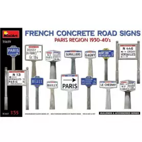 Signalisation routière française Paris WWII - échelle 1/35 - MINIART 35659