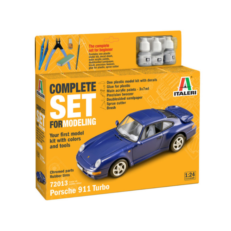 Kit Modèle Peugeot 205 GTI 1/24 Heller – à Monter Et Peindre, Avec Pinceau Et Colle