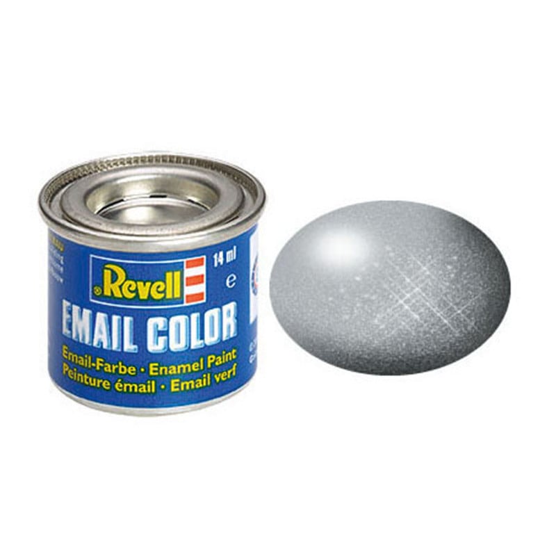 Argent métal Revell 90 peinture email enamel - 14ml - REVELL 32190