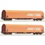 2x wagons à bâche coulissante, FRET SNCF ép IV-V - HO 1/87 - ROCO 6600161