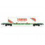 Wagon porte-conteneur S70, caisse mobile « 3 SUISSES », ép. IV - HO 1/87 - JOUEF HJ6277