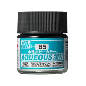 H-065 vert noir RLM70 satiné Mr Hobby Gunze Aqueous - pot acrylique 10 ml