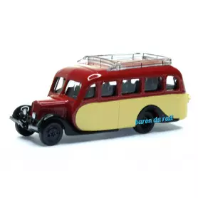 Autocar Citroën U23 rouge et jaune 1947 - HO 1/87 - NOREV AMC0191099