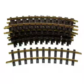 Lot de 8x rail courbe R1 600mm 30° - G 1/22,5 - LGB 11000