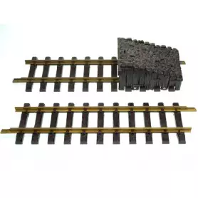 Lot de 2x rail droit 300 mm + butoir - G 1/22,5 - LGB 10000