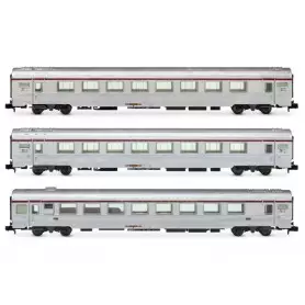 Coffret 3 voitures type Mistral 69, TEE « Jules Verne » SNCF ép. IV - N 1/160 - ARNOLD HN4498