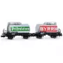 2 wagons-citernes à 2 essieux, livrée « BYRRH » ép. IV - SNCF - N 1/160 - ARNOLD HN6702