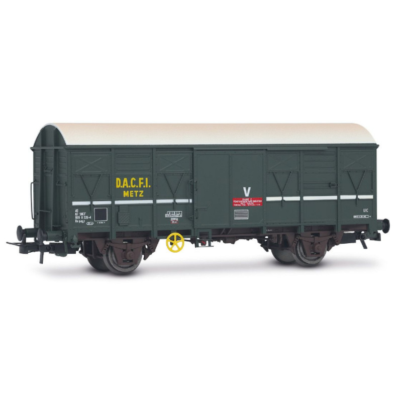 Wagon couvert G4 « D.A.C.F.I. » Metz, livrée verte , ép. V - HO 1/87 - JOUEF HJ6290