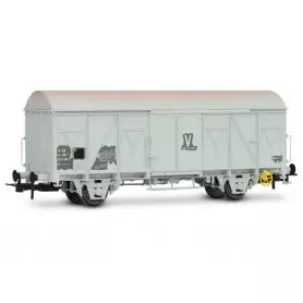 Wagon couvert type Us (ex G4) « V » livrée grise ép. IV SNCF - HO 1/87 - JOUEF HJ6311