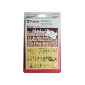 80x personnages thème sports et loisirs à peindre - HO 1/87 - PREISER 16346