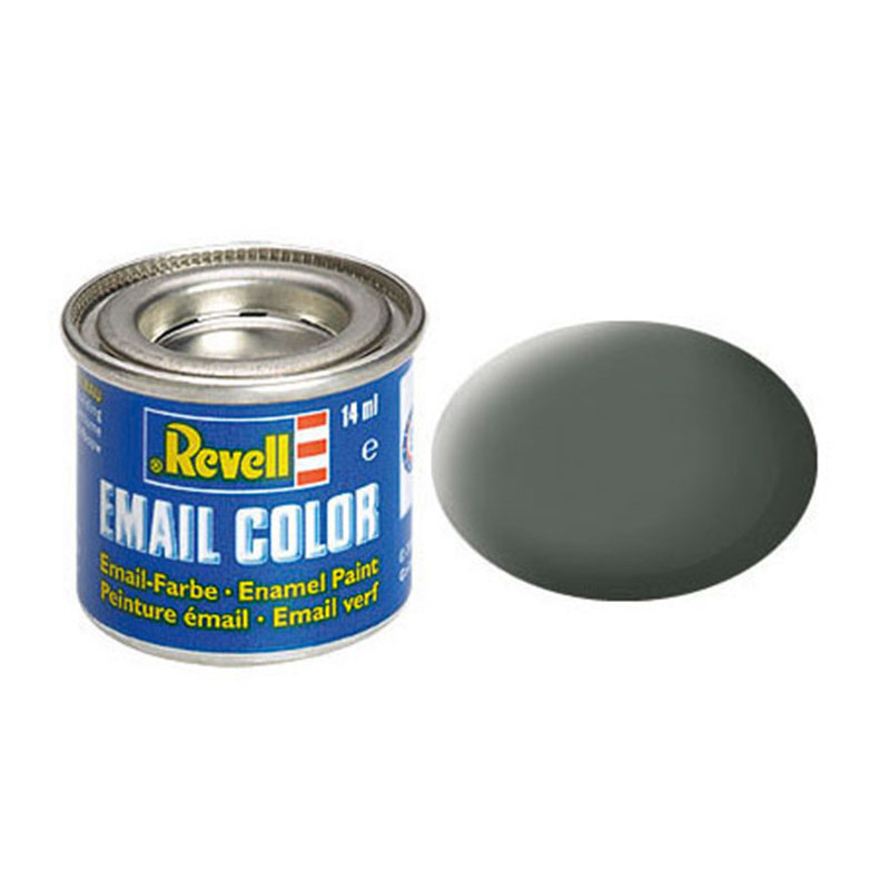 Gris olive mat Revell 66 peinture email enamel - 14ml - REVELL 32166