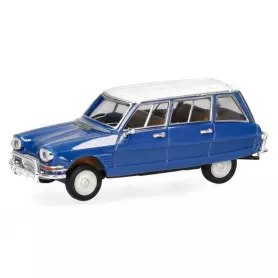Citroën AMI 6 Break, bleue (toit blanc) - HO 1/87 - HERPA 038959-002