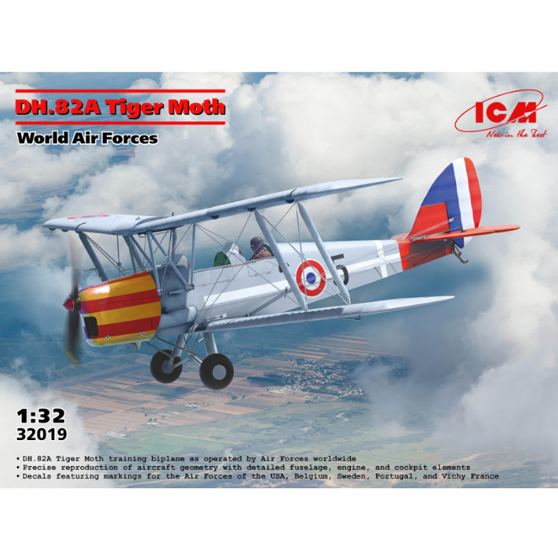 De Havilland DH.82A Tiger Moth World Air Forces - 1/32 - ICM 32019