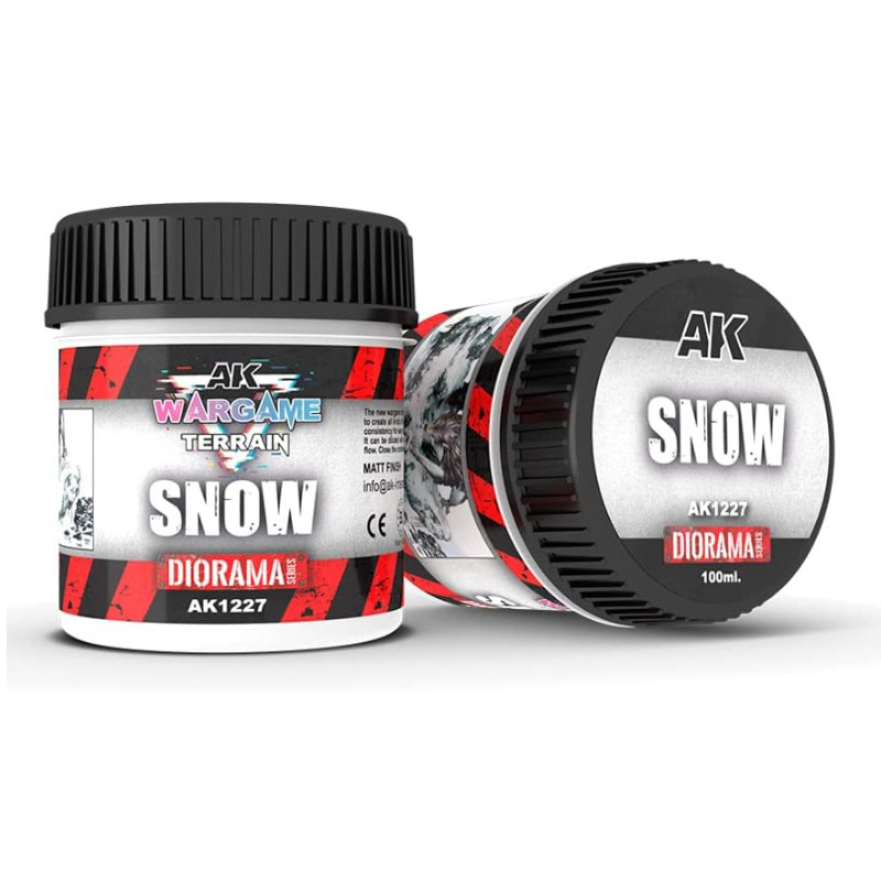 Peinture acrylique texturée neige 100ml - AK INTERACTIVE AK1227