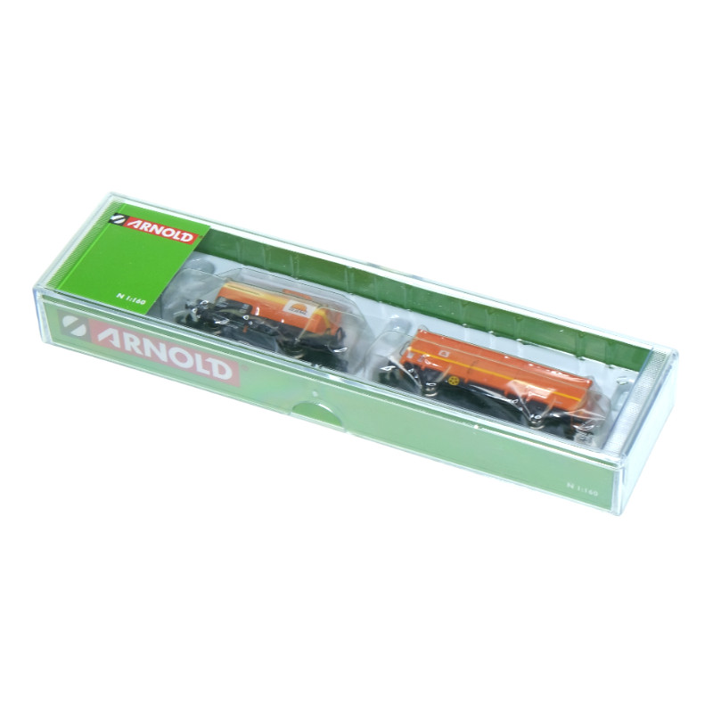 2 wagons citerne à 3 essieux, ESSO, Sncf, Ep IV - ARNOLD HN6610 - N 1/160