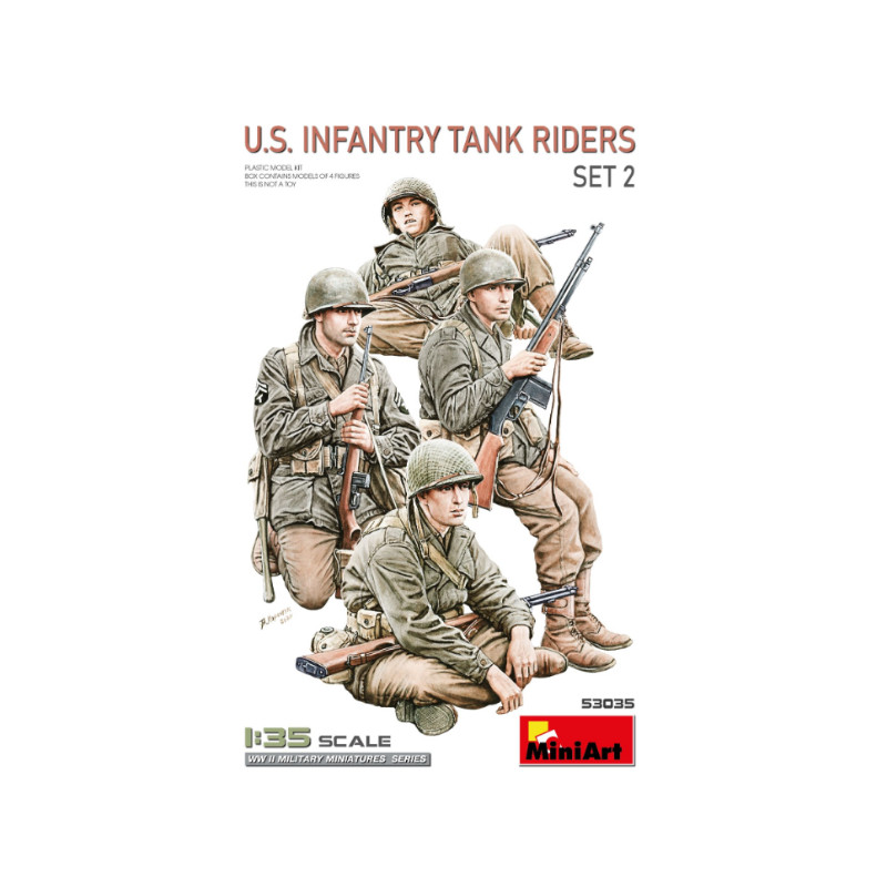 Equipage de char infanterie US WWII SET 2 - échelle 1/35 - MINIART 53035