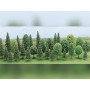 Busch 6489 - Assortiment 12 arbres mixtes échelle HO 1/87