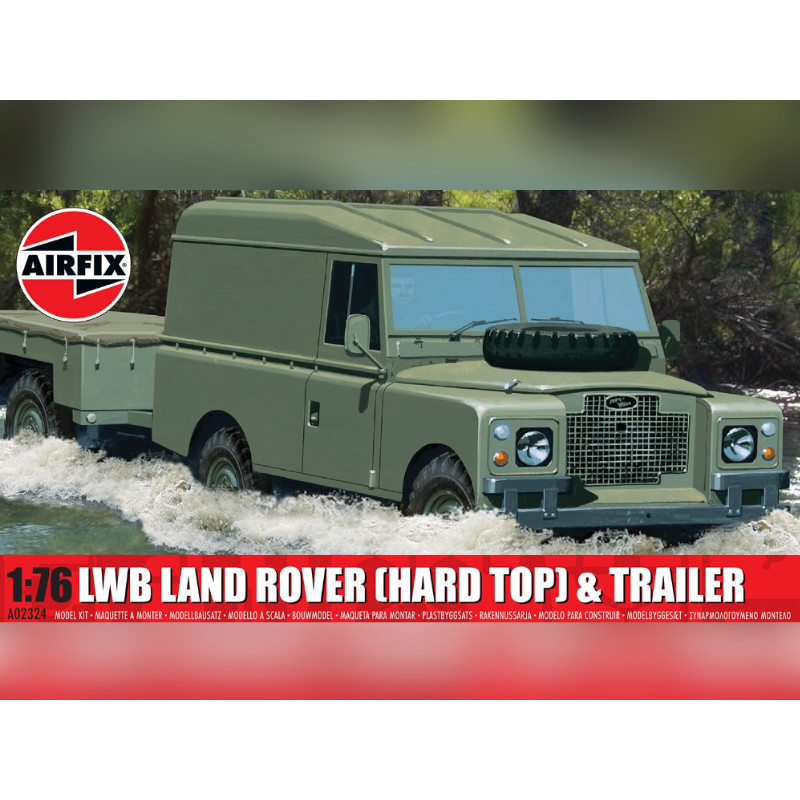 LWB Land Rover (Hard Top) & Trailer - 1/76 - AIRFIX A02324