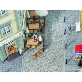 Feuille de décor en relief rue pavés romains 300 x 120 mm - HO 1/87 - FALLER 170312