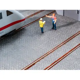 Feuille de décor en relief pavés gris foncé 300 x 120 mm - HO 1/87 - FALLER 170311