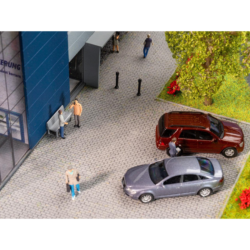 Feuille de décor en relief pavés gris clair 300 x 120 mm - HO 1/87 - FALLER 170310