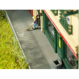 Feuille de décor en relief asphalte grain moyen 300 x 120 mm - HO 1/87 - FALLER 170315