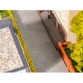 Feuille de décor en relief pavés gris clair 300 x 120 mm - N 1/160 - FALLER 272310