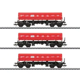 Set de 3x wagons à benne basculante Fas HO 1/87 ép. VI - MARKLIN 48458